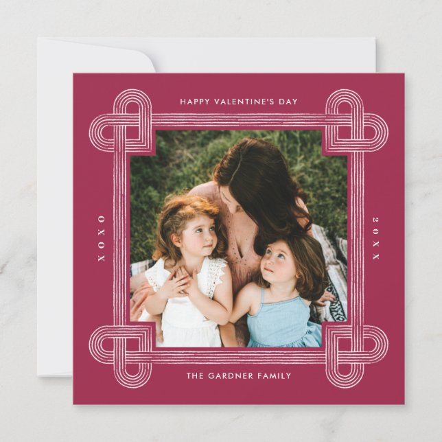 Tarjeta de El día de San Valentín del bastidor del (Anverso)