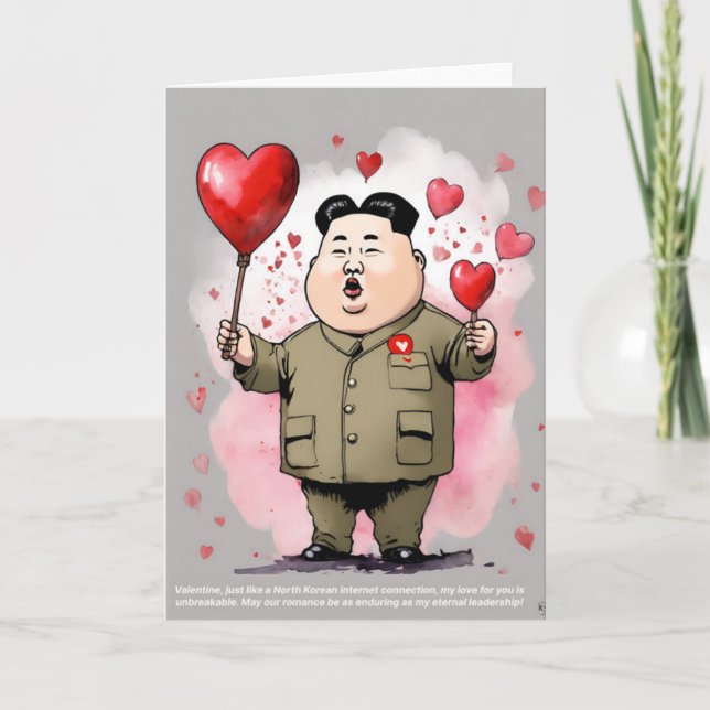 Tarjeta de El día de San Valentín del líder suprem (Anverso)