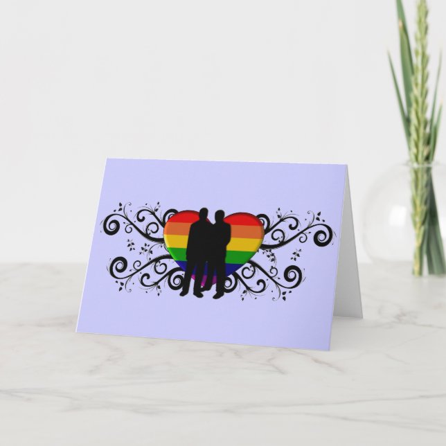 Tarjeta de El día de San Valentín del Orgullo Gay  (Anverso)