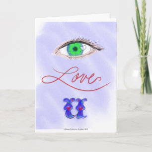 Tarjeta de El día de San Valentín Eye Love U