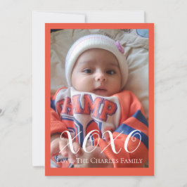 Tarjeta de El día de San Valentín fotográfico XOXO