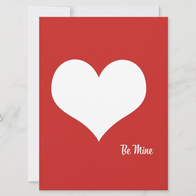 Tarjeta de El día de San Valentín gigante Be Mine (Anverso)