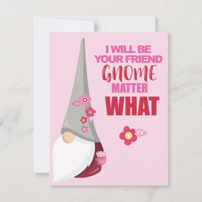 Tarjeta de El día de San Valentín Gnome (Anverso)