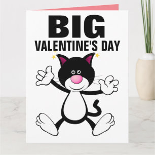 TARJETA DE EL DÍA DE SAN VALENTÍN HUG CAT SOBRETAD