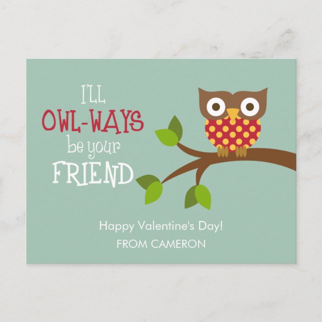 Tarjeta de El día de San Valentín infantil - Amigo (Anverso)