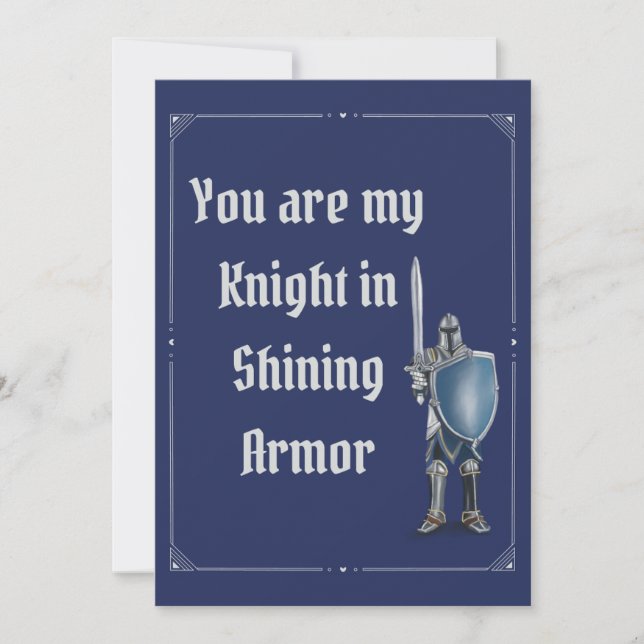 Tarjeta de El día de San Valentín Knight (Anverso)