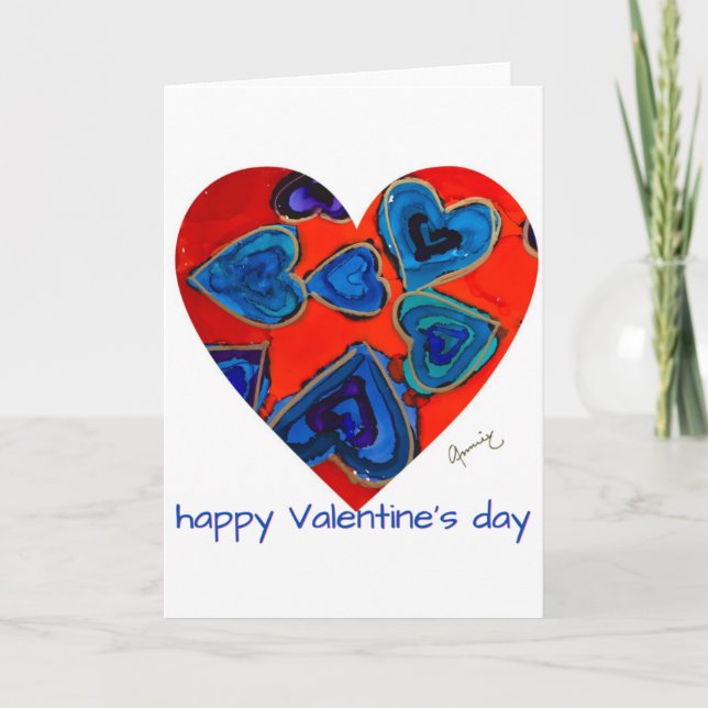 Tarjeta de El día de San Valentín Lovitude Blue He (Anverso)