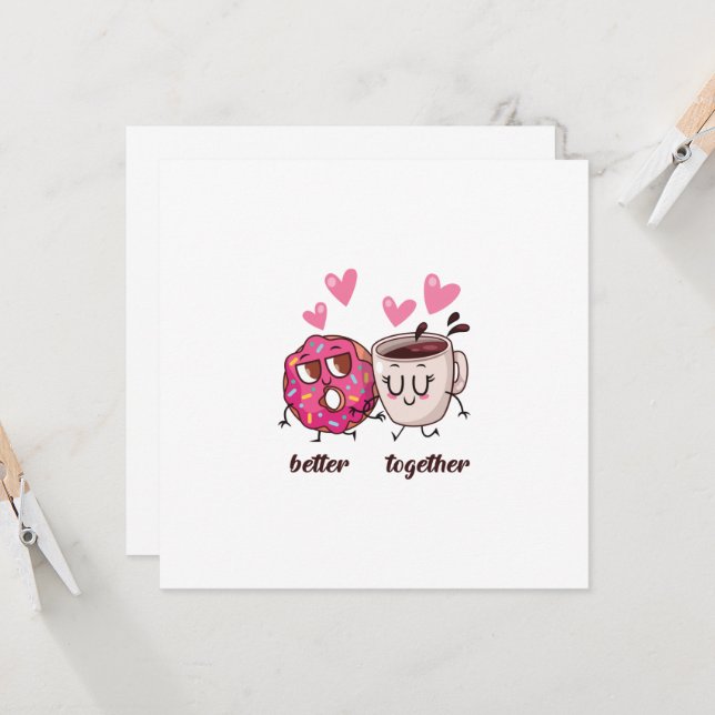 Tarjeta de El día de San Valentín Mejor Juntos (Anverso/Reverso In Situ)