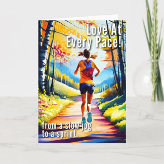 Tarjeta de el día de San Valentín para corredores