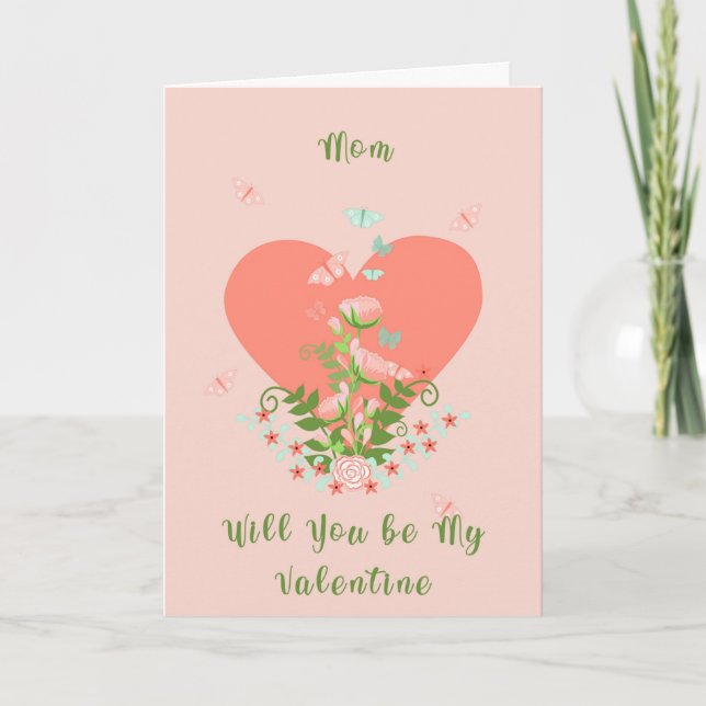 Tarjeta de el día de San Valentín para mamá (Anverso)