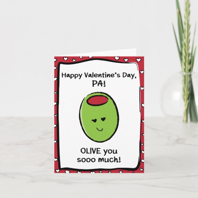 Tarjeta de el día de San Valentín para Pa (Anverso)