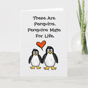 Tarjeta de El día de San Valentín para pingüinos