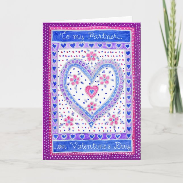 Tarjeta de el día de San Valentín para un socio (Anverso)