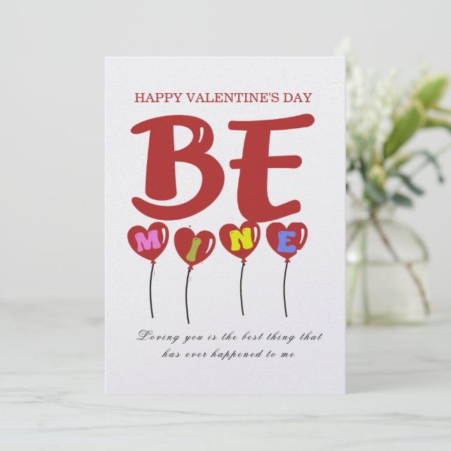 Tarjeta de El día de San Valentín personalizada de (Anverso de pie)
