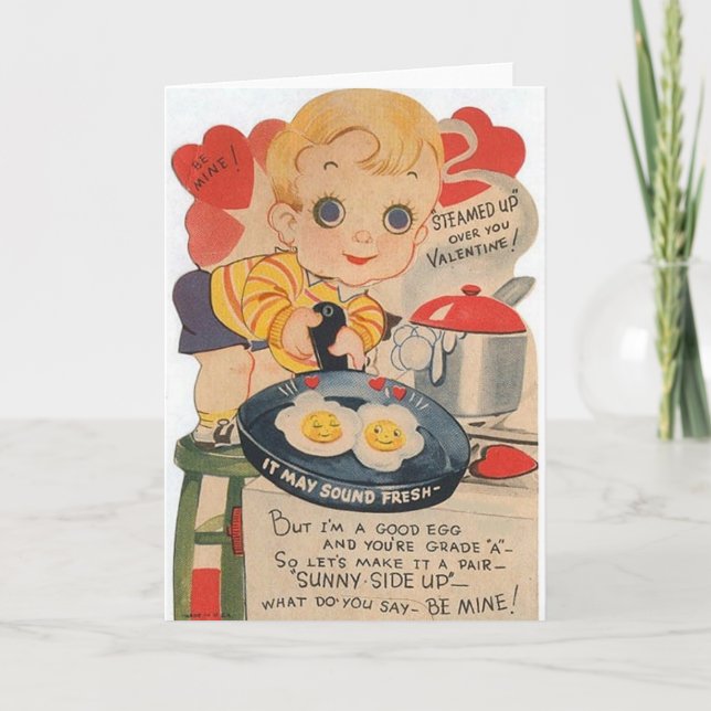Tarjeta de El día de San Valentín Retro Good Egg (Anverso)