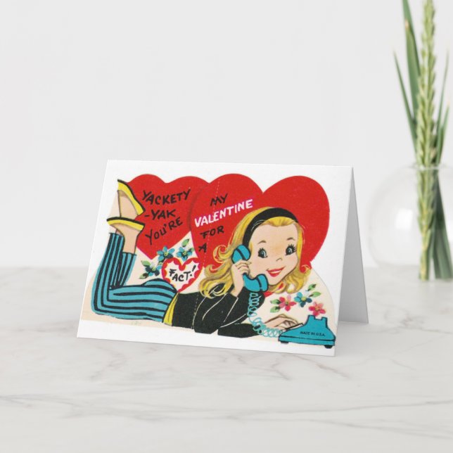 Tarjeta de El día de San Valentín Retro Teatro Chi (Anverso)