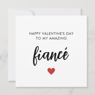 Tarjeta de El día de San Valentín Romántica Fiancé