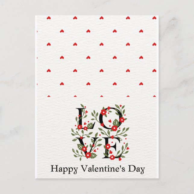 Tarjeta de El día de San Valentín romántica para t (Anverso)