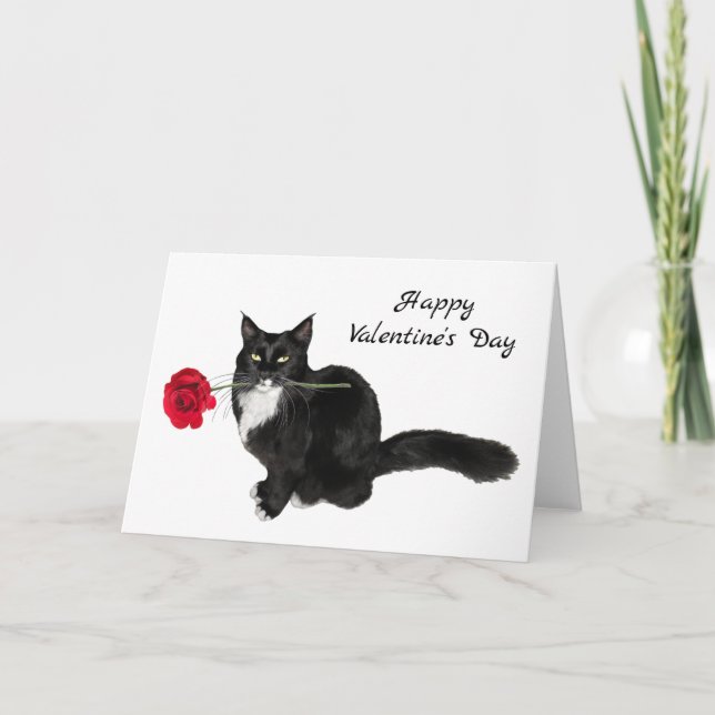 Tarjeta de El día de San Valentín Rosa Roja para e (Anverso)