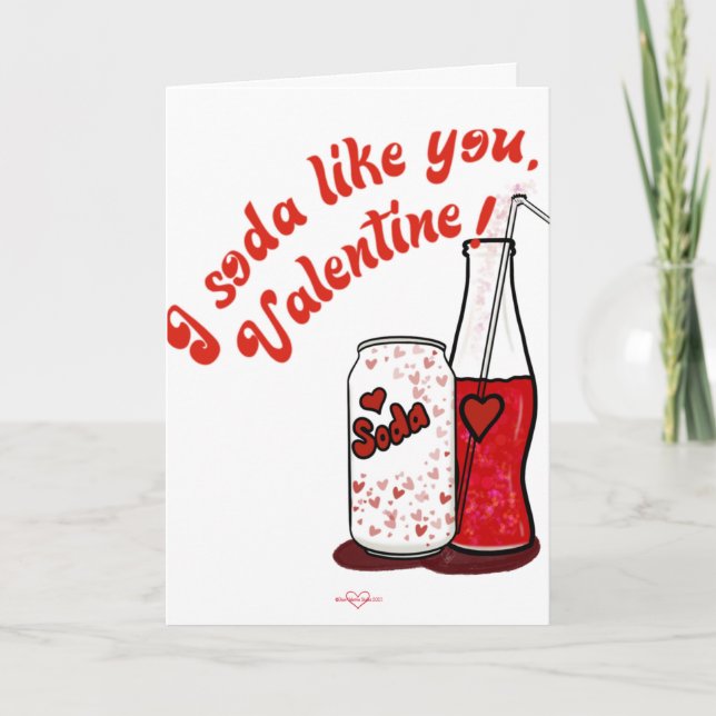 Tarjeta de El día de San Valentín Soda (Anverso)
