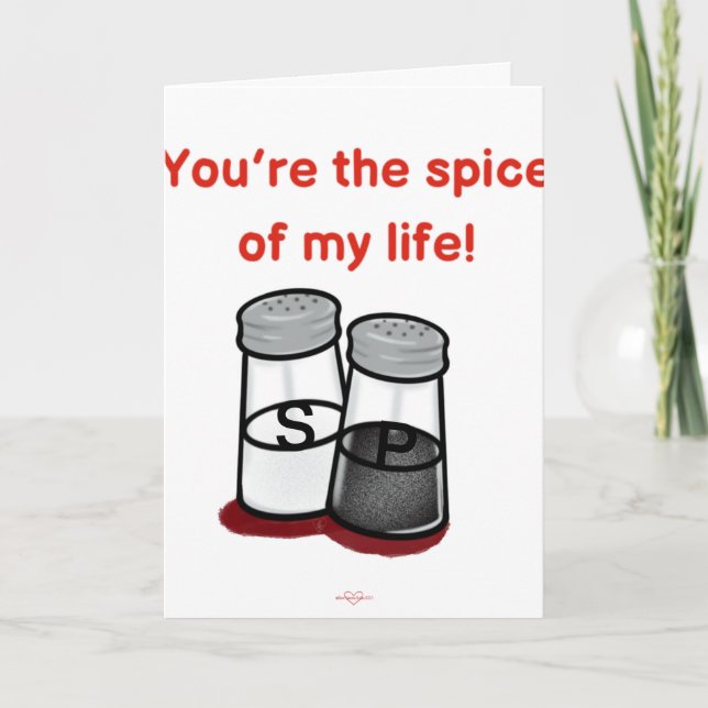 Tarjeta de El día de San Valentín "Spice of My Lif (Anverso)