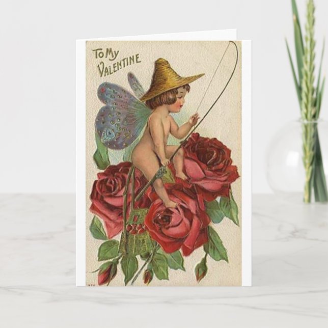 Tarjeta de El día de San Valentín victoriana Cupid (Anverso)
