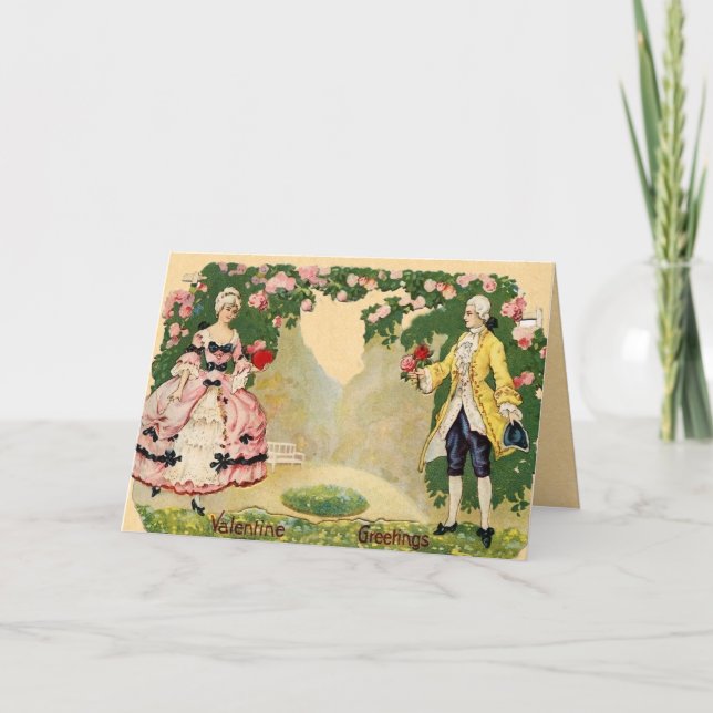 Tarjeta de El día de San Valentín Vintage (Anverso)