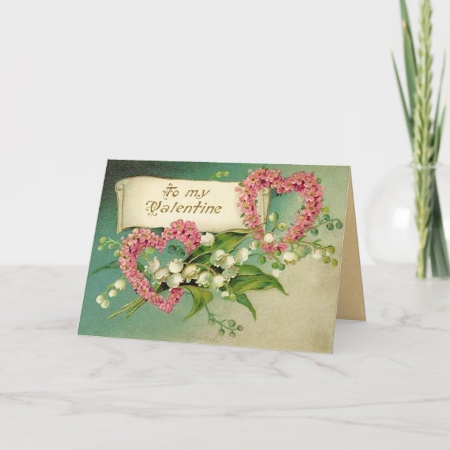 Tarjeta de El día de San Valentín Vintage (Anverso)