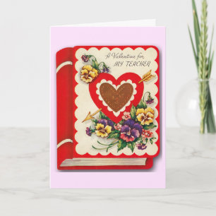 Tarjeta de El día de San Valentín Vintage para pro