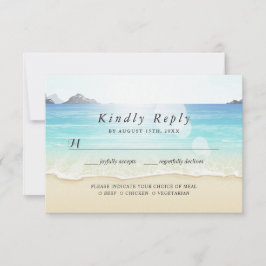 Tarjeta de elección de comida de respuesta de boda