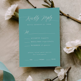 Tarjeta de elección de menú de respuesta de boda c