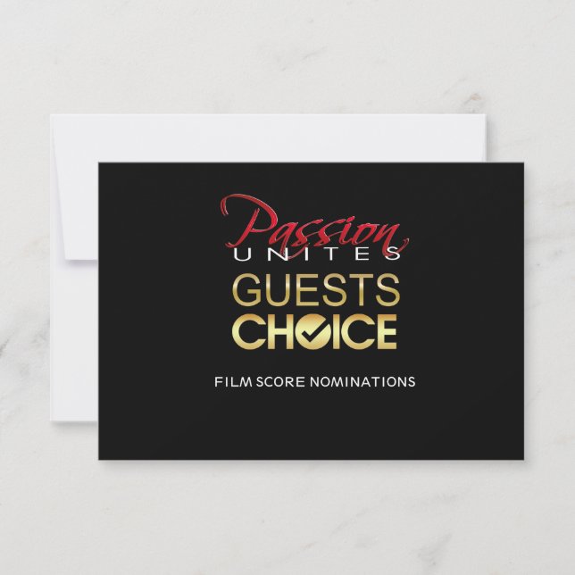 Tarjeta de elección para invitados RSVP (Anverso)