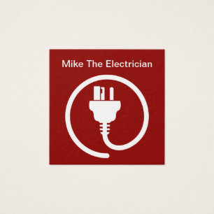 Tarjeta de Electricista Empresarial Simple Moderna