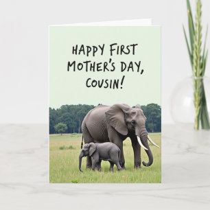 Tarjeta de Elefante Verde Claro