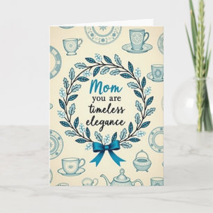 Tarjeta de elegancia atemporal para mamá