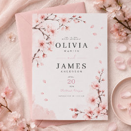 Tarjeta de Elegancia de Flor de Cerezo para Guarda