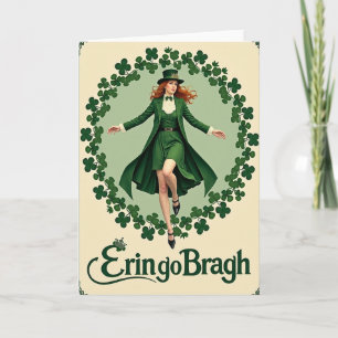 Tarjeta de Elegancia Esmeralda Irlandesa