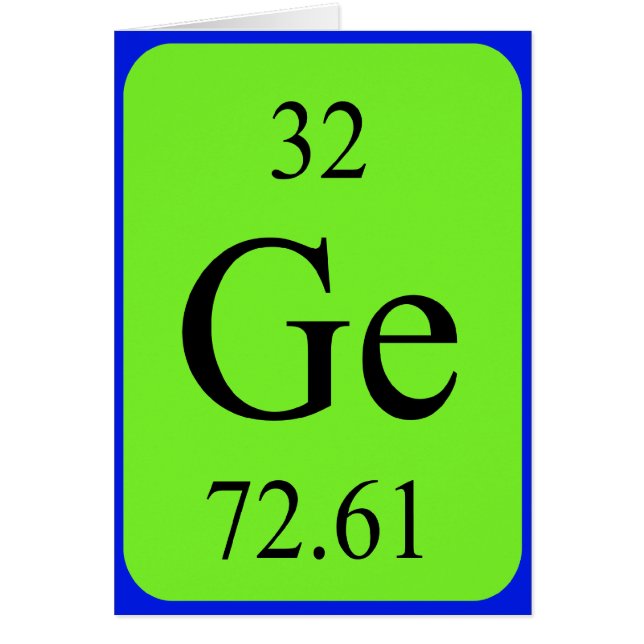 Tarjeta de elemento 32 - Germanium (Frente)