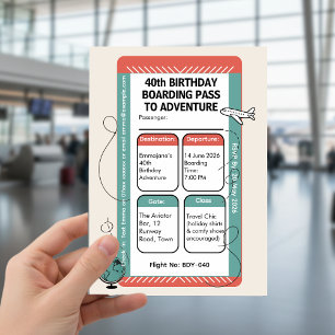 Tarjeta de Embarque a la Aventura – Tema de Viaje