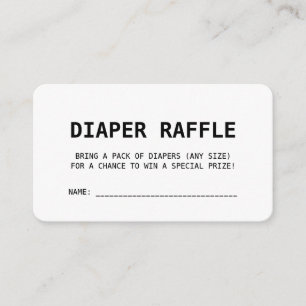 Tarjeta de embarque Baby Shower Diaper Raffle