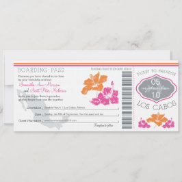 Tarjeta de embarque Boda a Los Cabos México