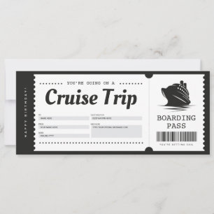 Tarjeta de embarque de crucero Pase de vacaciones 