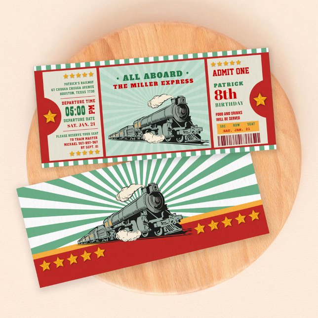 Tarjeta de embarque de cumpleaños para el billete  (Subido por el creador)