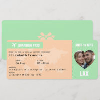 Tarjeta de Embarque de Melocotón y Menta para Desp