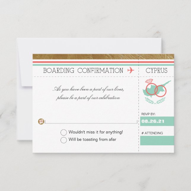 Tarjeta de embarque de palmera para respuesta de C (Anverso)