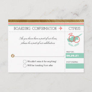 Tarjeta de embarque de palmera para respuesta de C