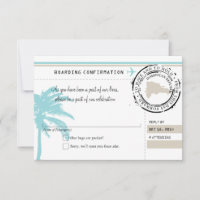 Tarjeta de embarque de RSVP a República Dominicana