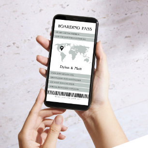 Tarjeta de embarque electrónica de la sabia de la 