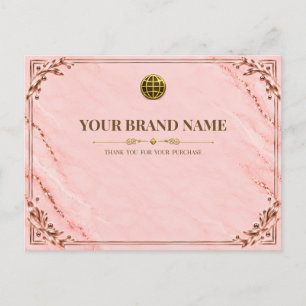 Tarjeta de Embarque Elegante Rosa y Dorado Rosa