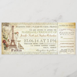 tarjeta de embarque entradas para boda en PARÍS